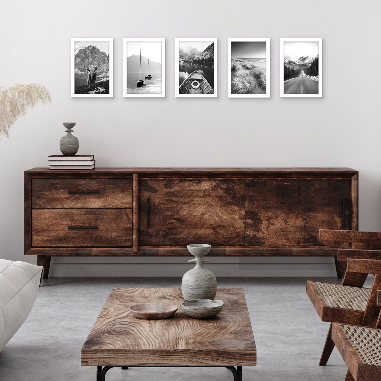 Set of 5 - Classic Gallery Picture Frame without Mat | Galleria Collection