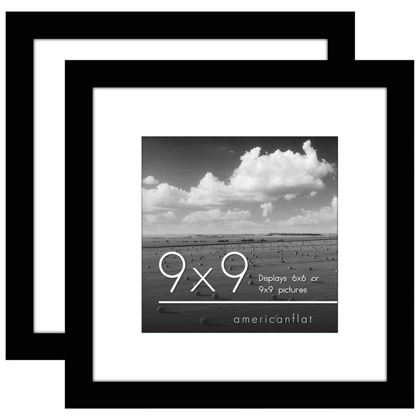 Set of 2 - Classic Gallery Picture Frame with Mat | Galleria Collection