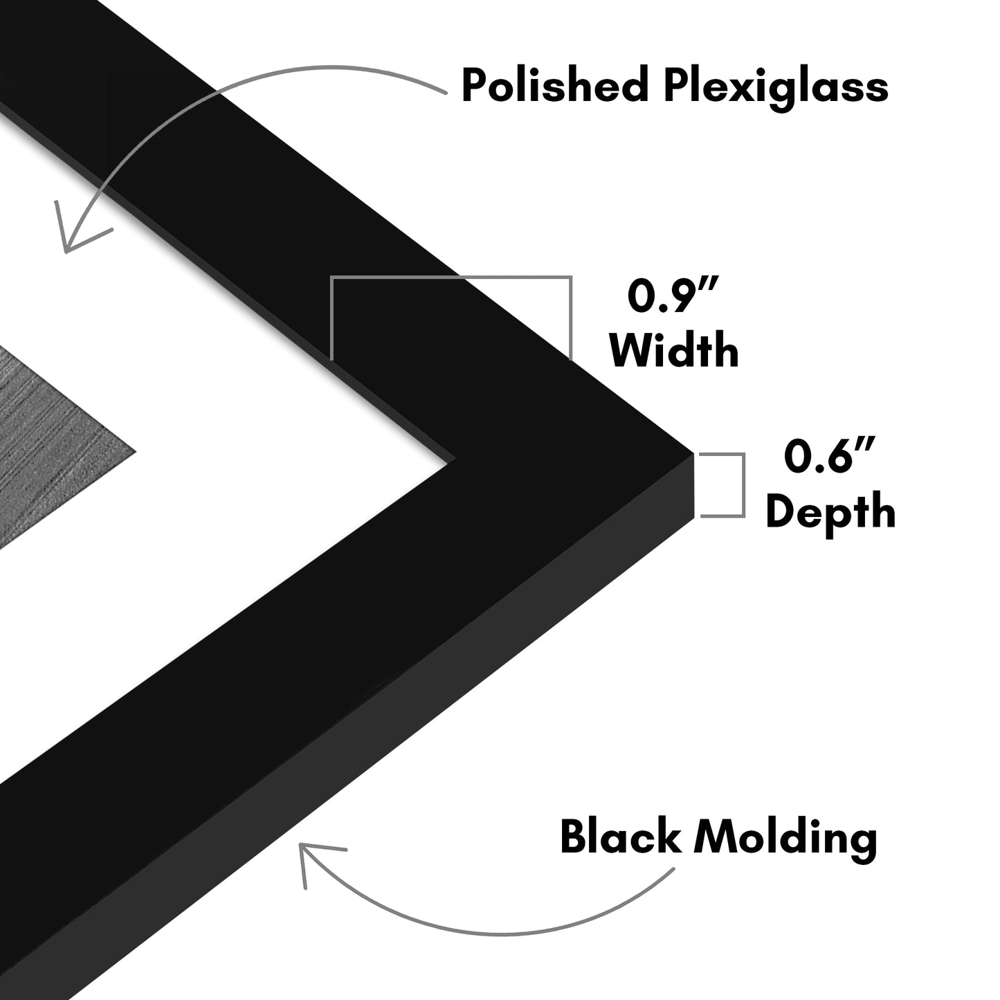 Picture Frame - Set of 2 - with Mat or Without Mat - Plexiglass Cover and Hanging Hardware included