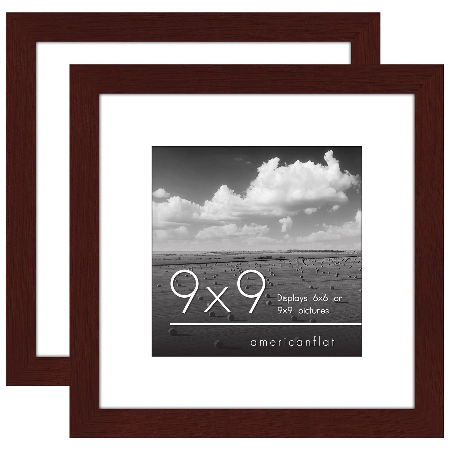 Set of 2 - Classic Gallery Picture Frame with Mat | Galleria Collection