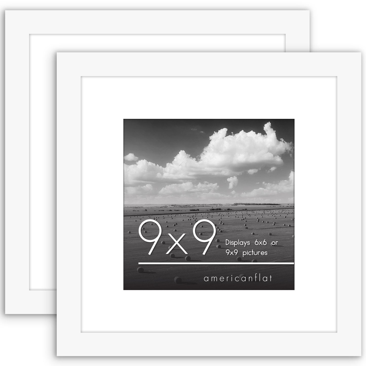 Set of 2 - Classic Gallery Picture Frame with Mat | Galleria Collection