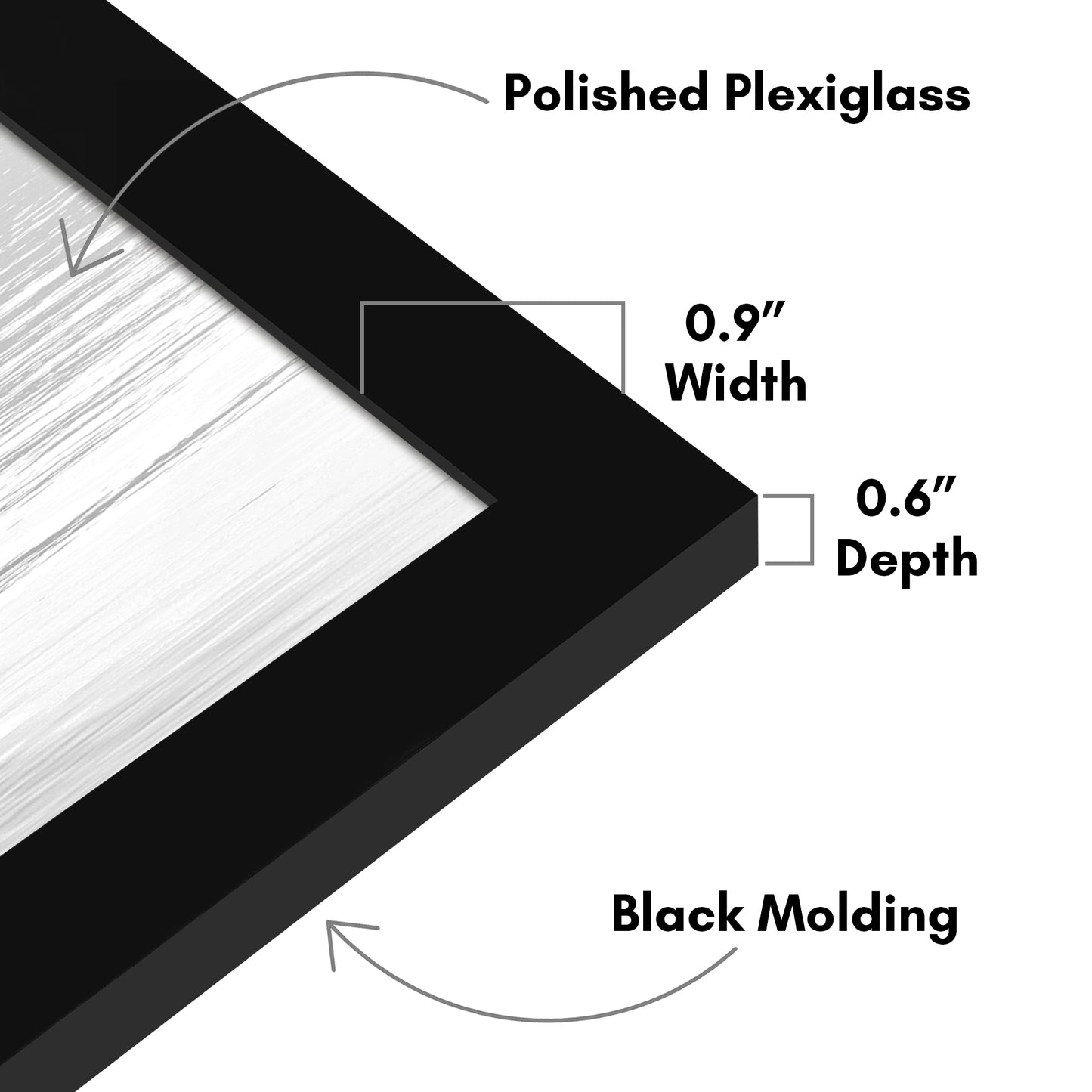 Set of 5 - Classic Gallery Picture Frame without Mat | Galleria Collection