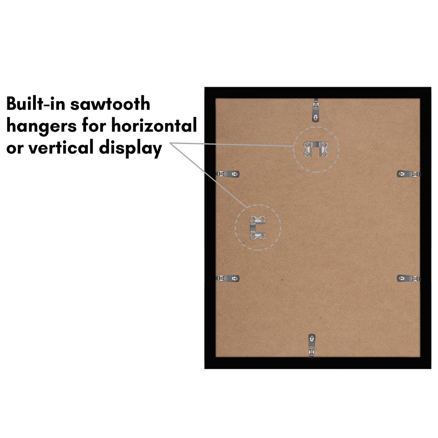 Picture Frame - Set of 2 - with Mat or Without Mat - Plexiglass Cover and Hanging Hardware included