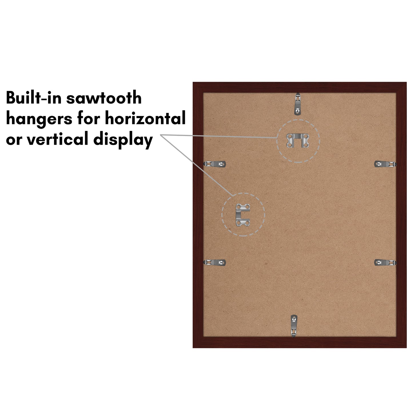 Picture Frame - Set of 2 - with Mat or Without Mat - Plexiglass Cover and Hanging Hardware included