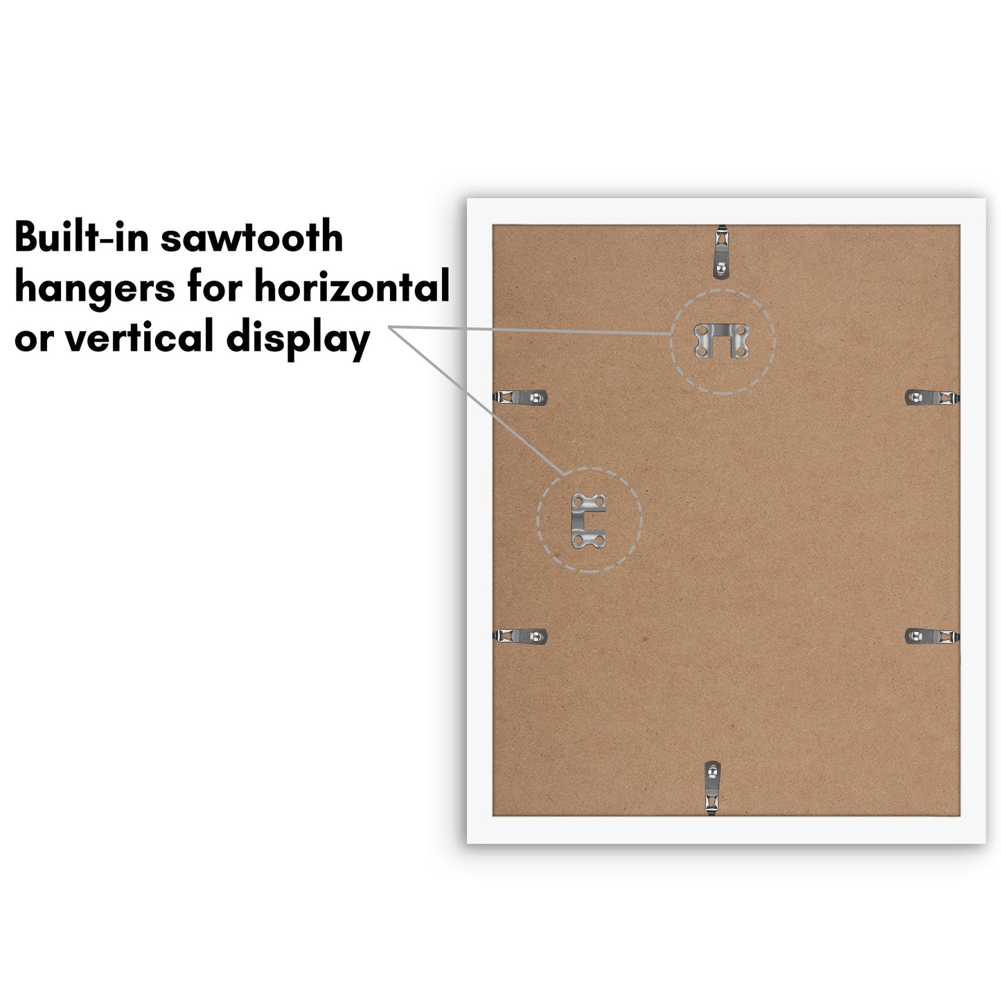 Picture Frame - Set of 2 - with Mat or Without Mat - Plexiglass Cover and Hanging Hardware included