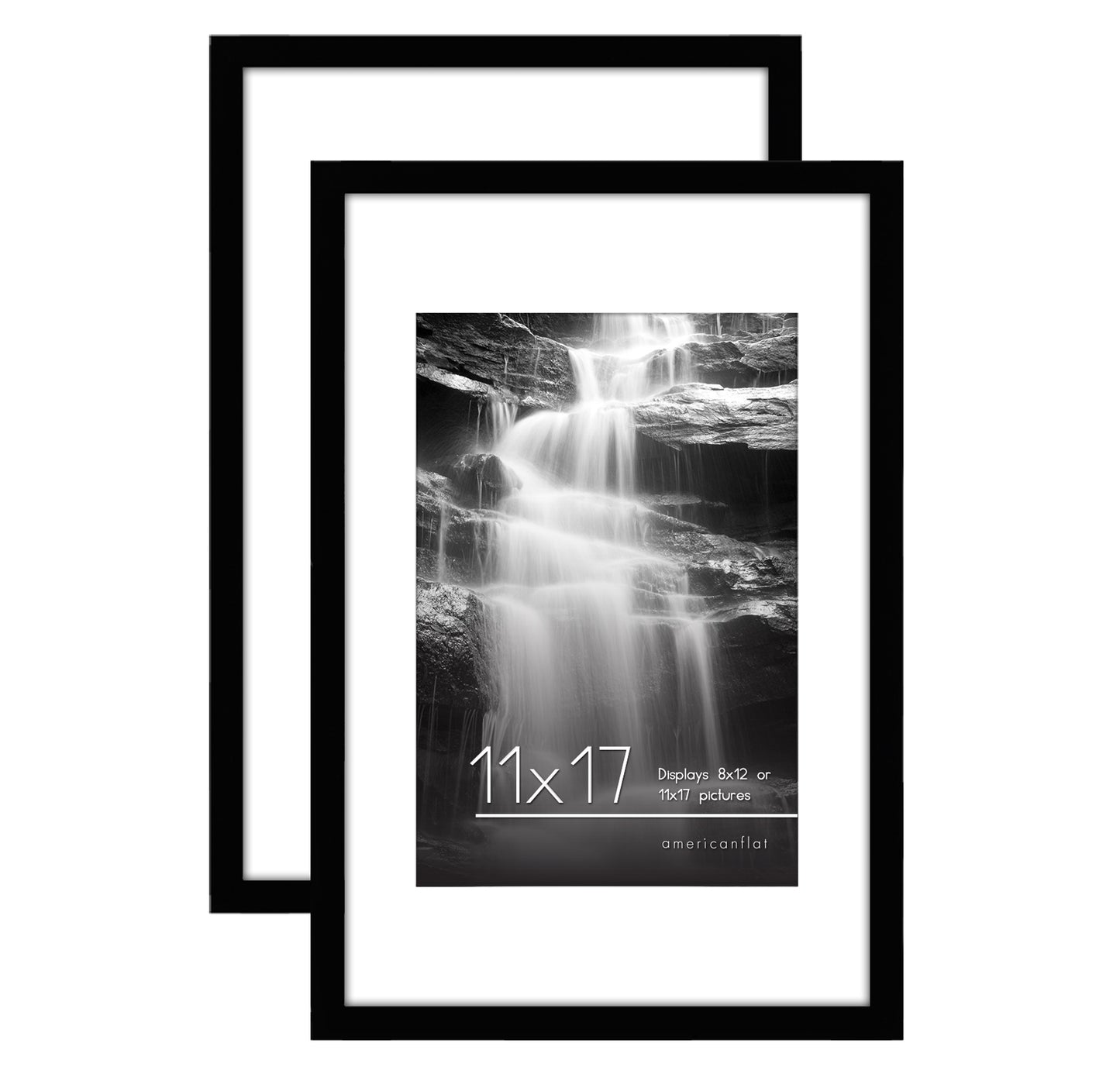 Set of 2 - Classic Gallery Picture Frame with Mat | Galleria Collection