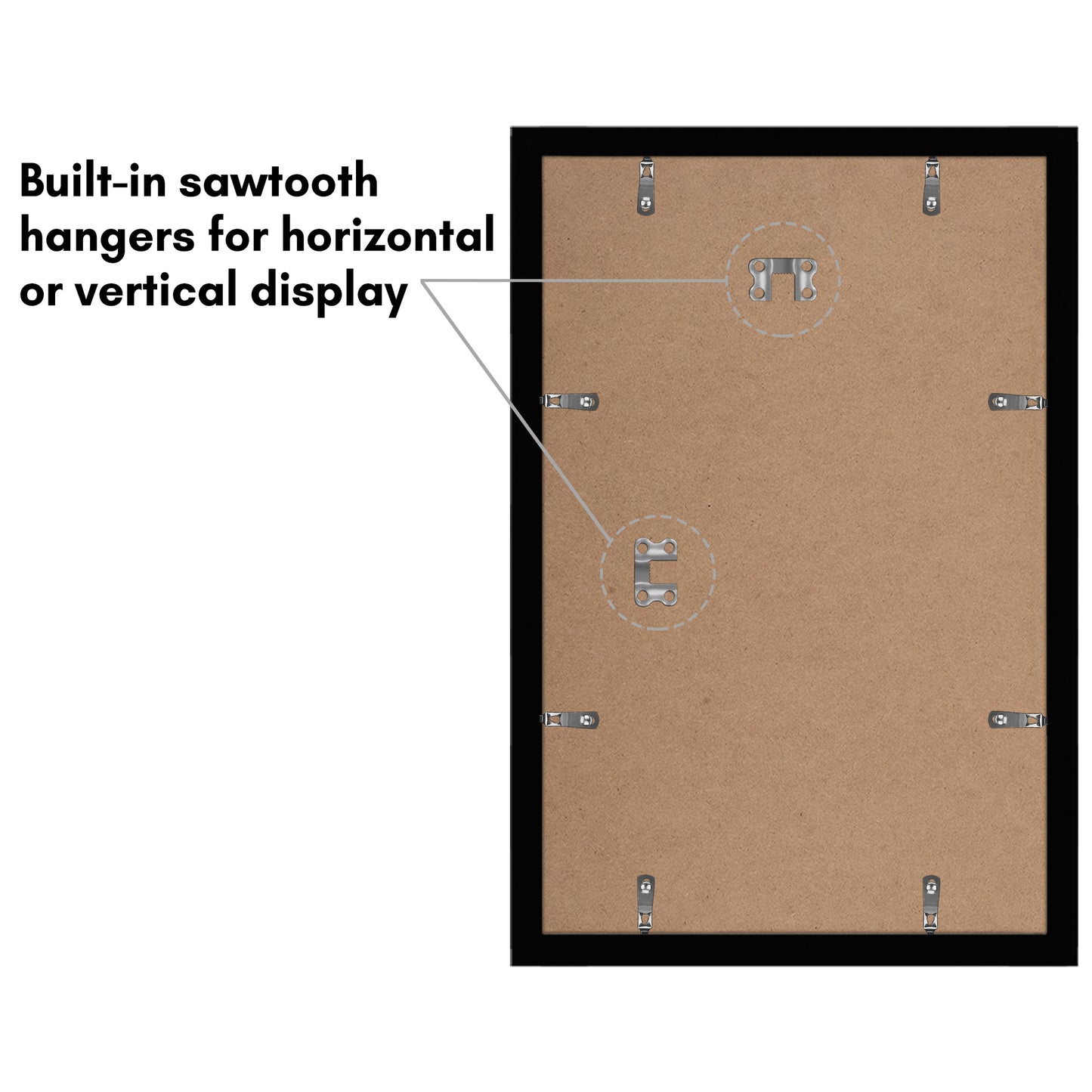 Set of 5 - Classic Gallery Picture Frame without Mat | Galleria Collection
