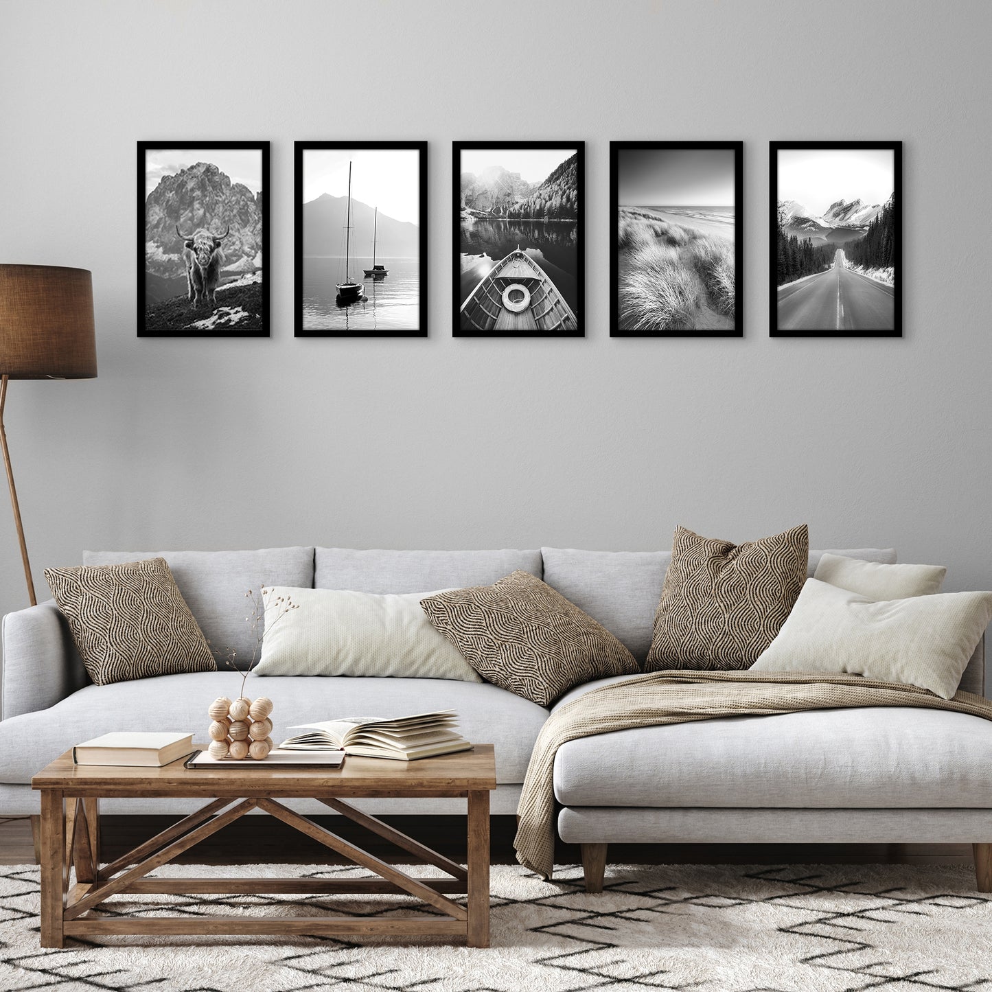 Set of 5 - Classic Gallery Picture Frame without Mat | Galleria Collection
