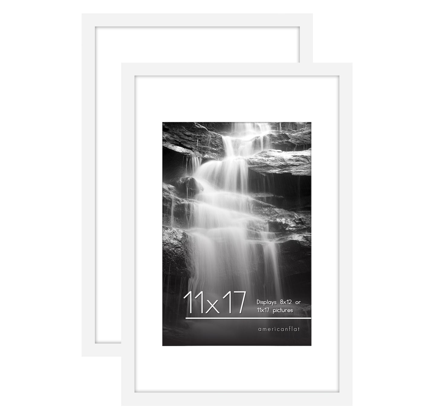 Set of 2 - Classic Gallery Picture Frame with Mat | Galleria Collection