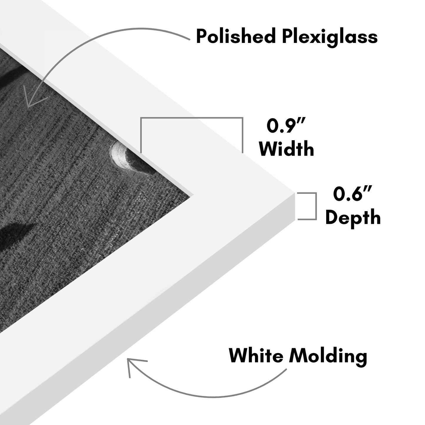 Set of 5 - Classic Gallery Picture Frame without Mat | Galleria Collection