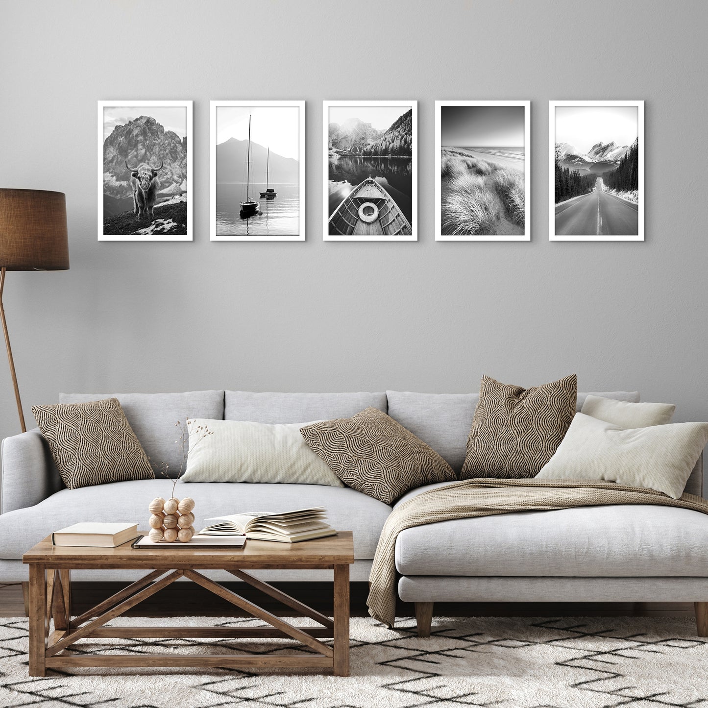 Set of 5 - Classic Gallery Picture Frame without Mat | Galleria Collection