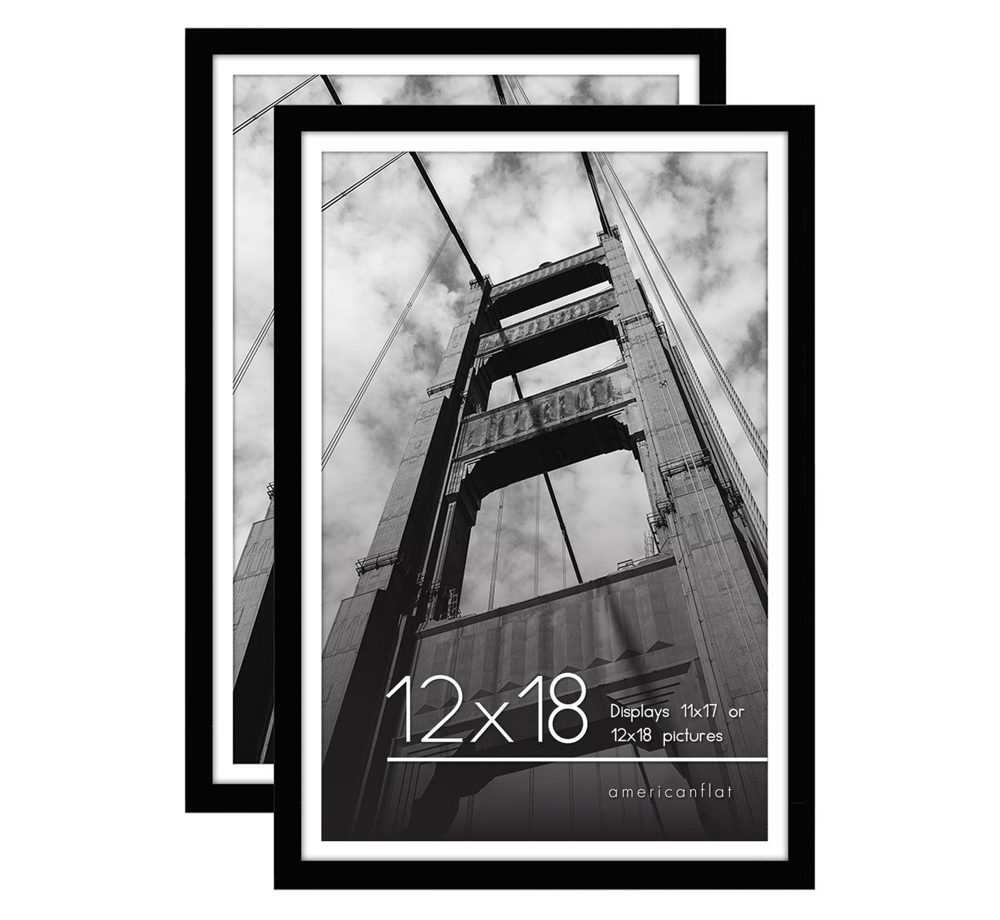 Set of 2 - Classic Gallery Picture Frame with Mat | Galleria Collection