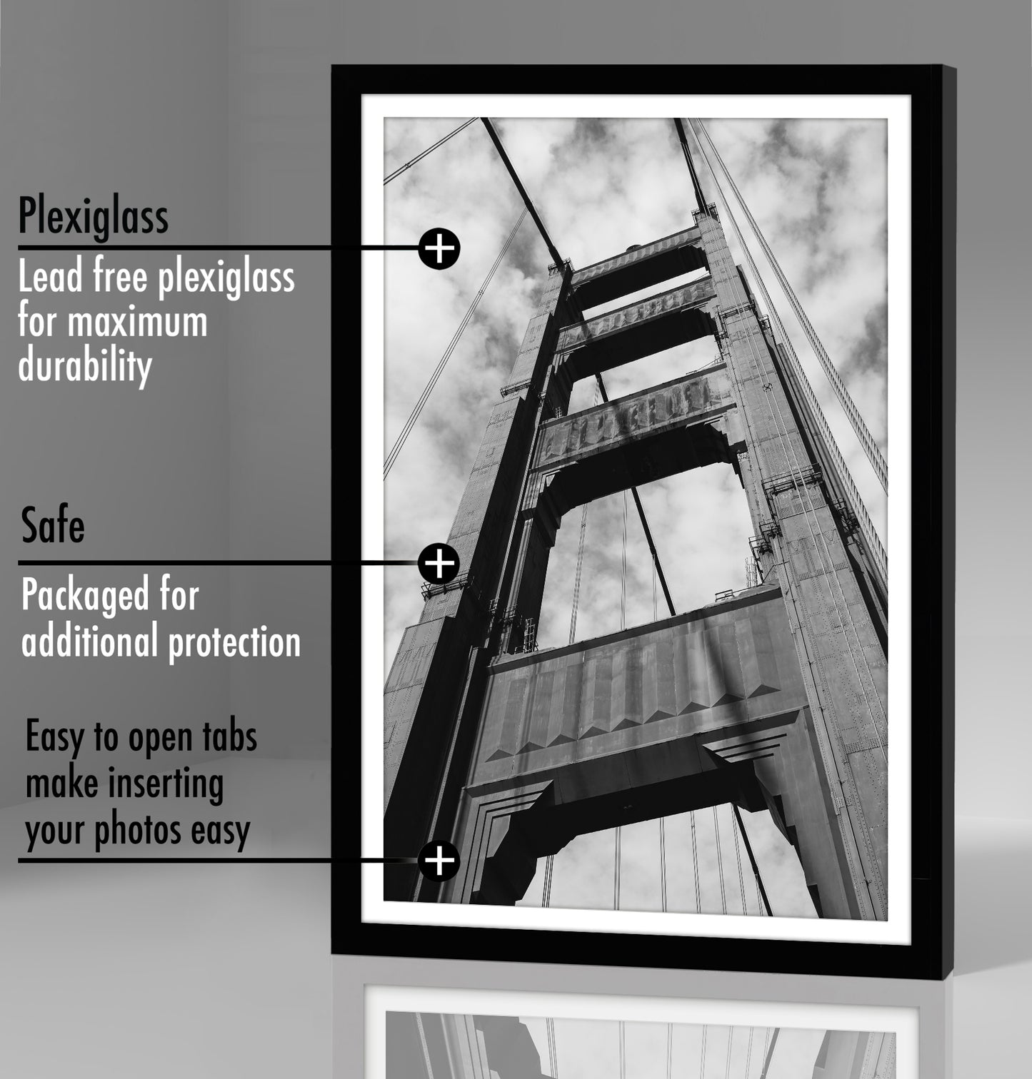 Set of 2 - Classic Gallery Picture Frame with Mat | Galleria Collection