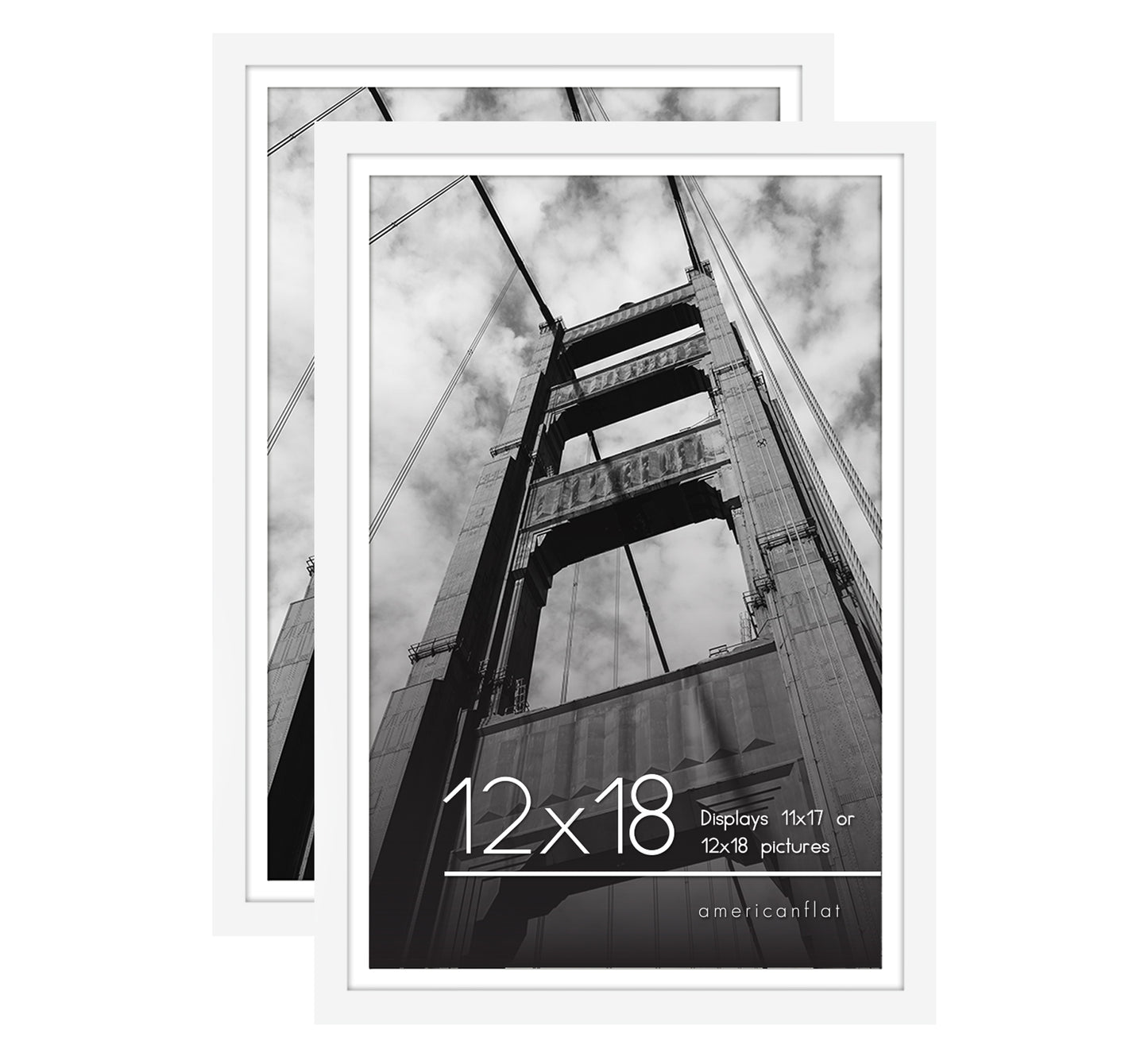Set of 2 - Classic Gallery Picture Frame with Mat | Galleria Collection