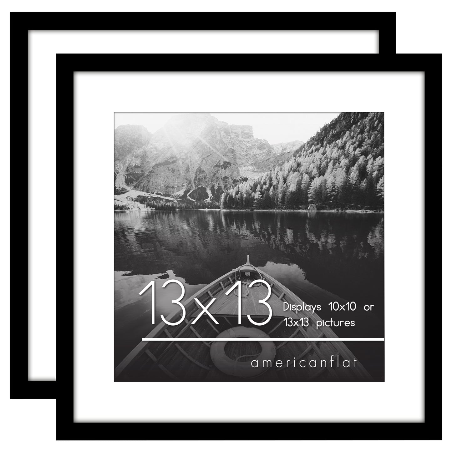 Set of 2 - Classic Gallery Picture Frame with Mat | Galleria Collection