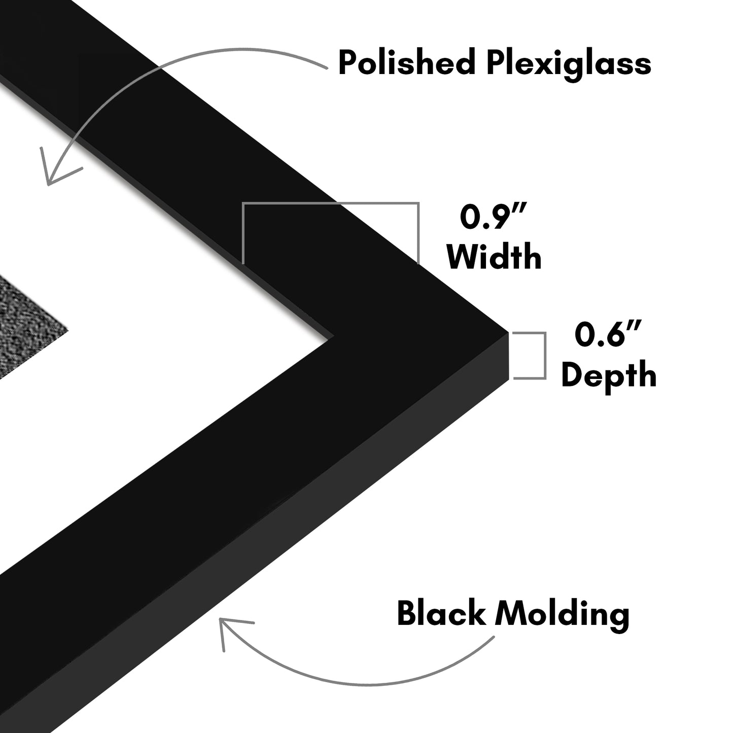 Picture Frame - Set of 2 - with Mat or Without Mat - Plexiglass Cover and Hanging Hardware included