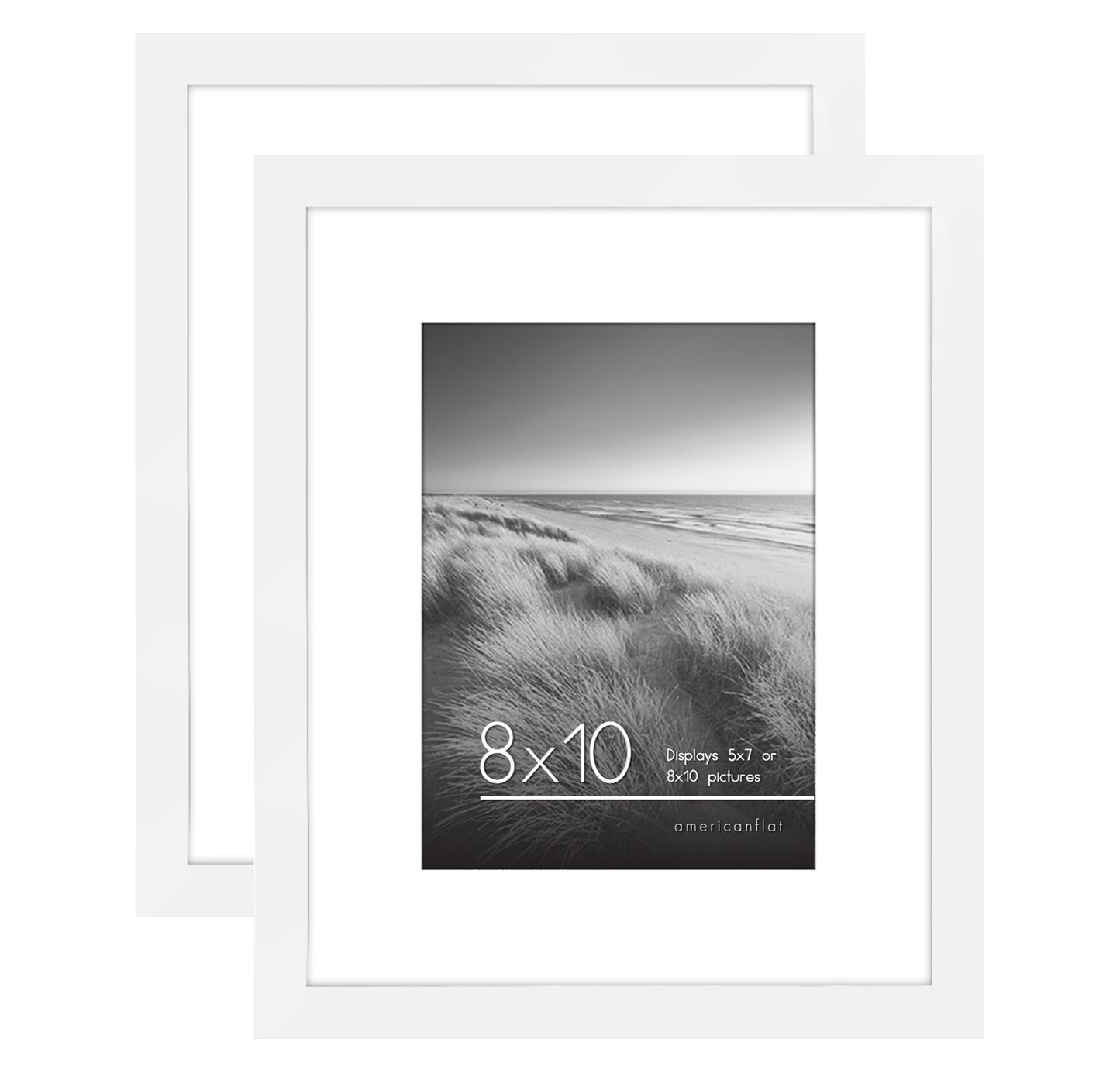 Set of 2 - Classic Gallery Picture Frame with Mat | Galleria Collection