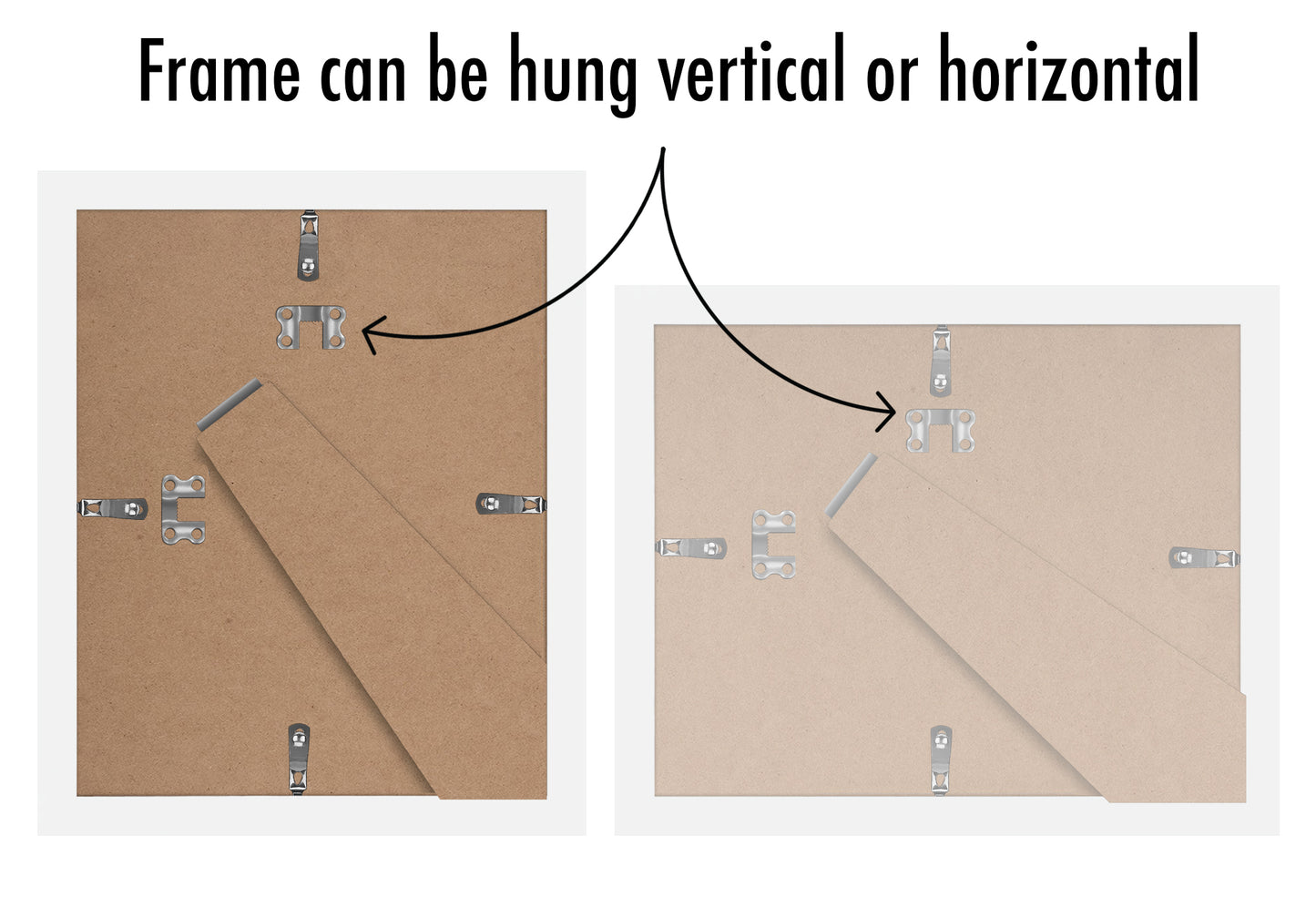 Picture Frame - Set of 2 - with Mat or Without Mat - Plexiglass Cover and Hanging Hardware included