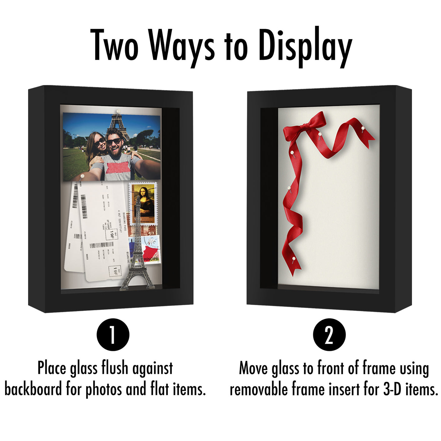 Set of 2 - Shadow Box Keepsake Frame | Silhouette Collection