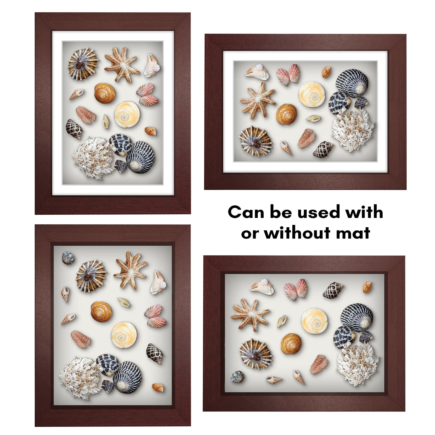 Shadow Box Keepsake Frame with Mat | Silhouette Collection