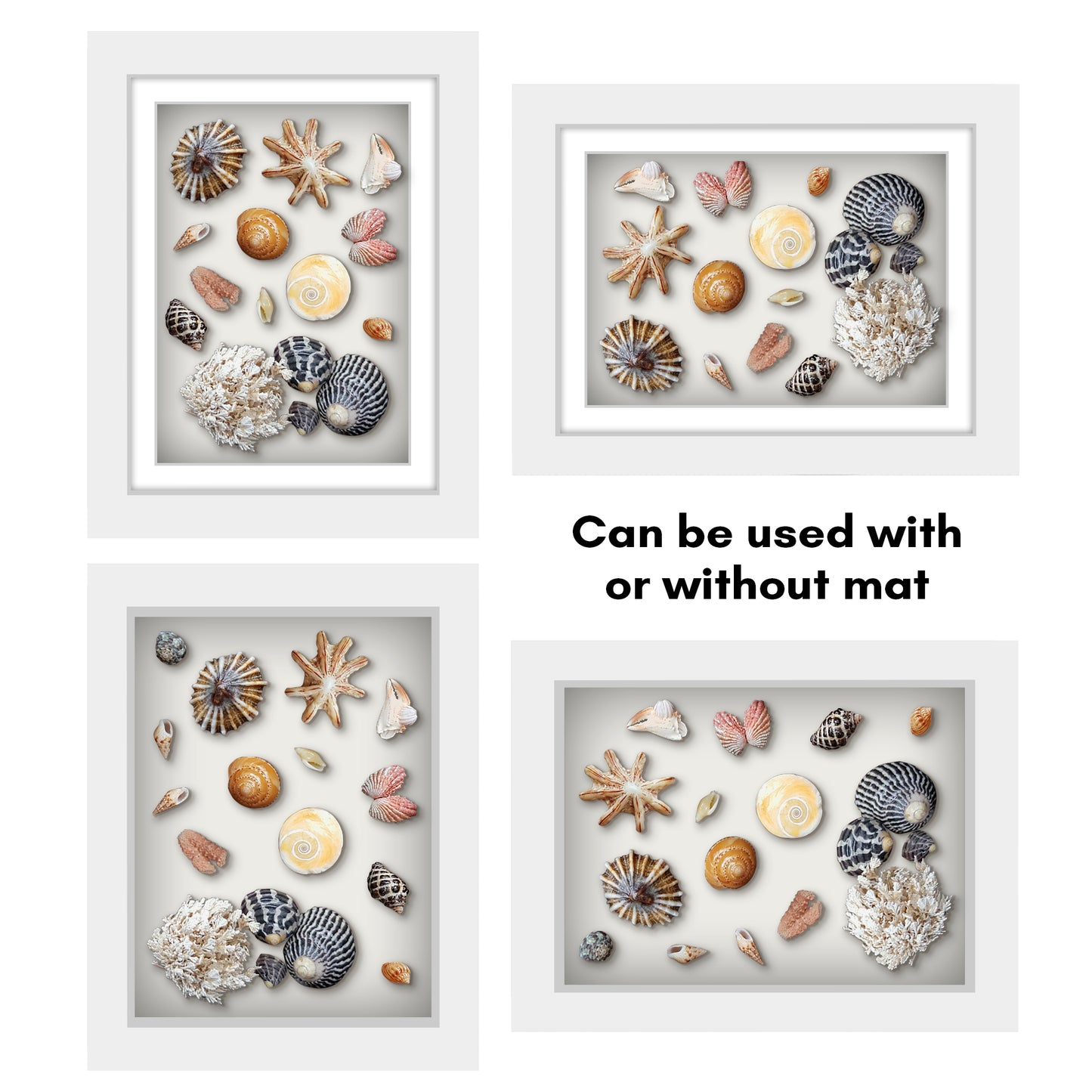 Shadow Box Keepsake Frame with Mat | Silhouette Collection