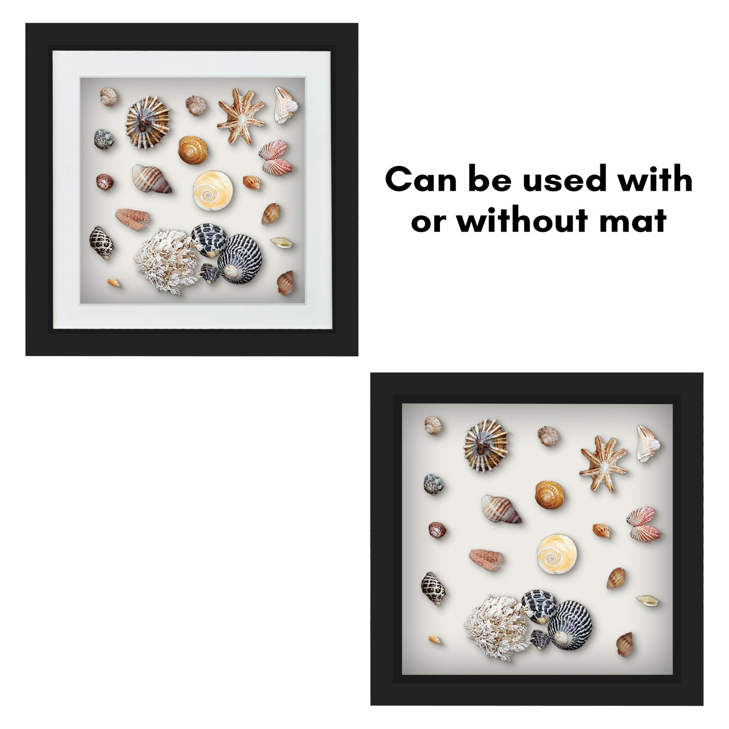 Shadow Box Keepsake Frame with Mat | Silhouette Collection