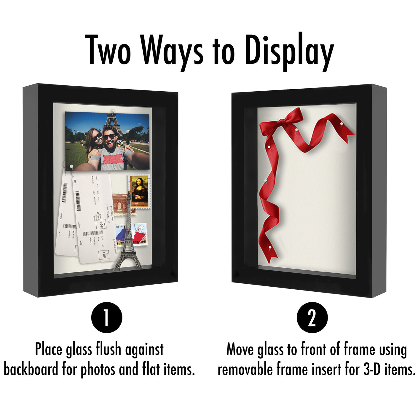 Set of 2 - Shadow Box Keepsake Frame | Silhouette Collection