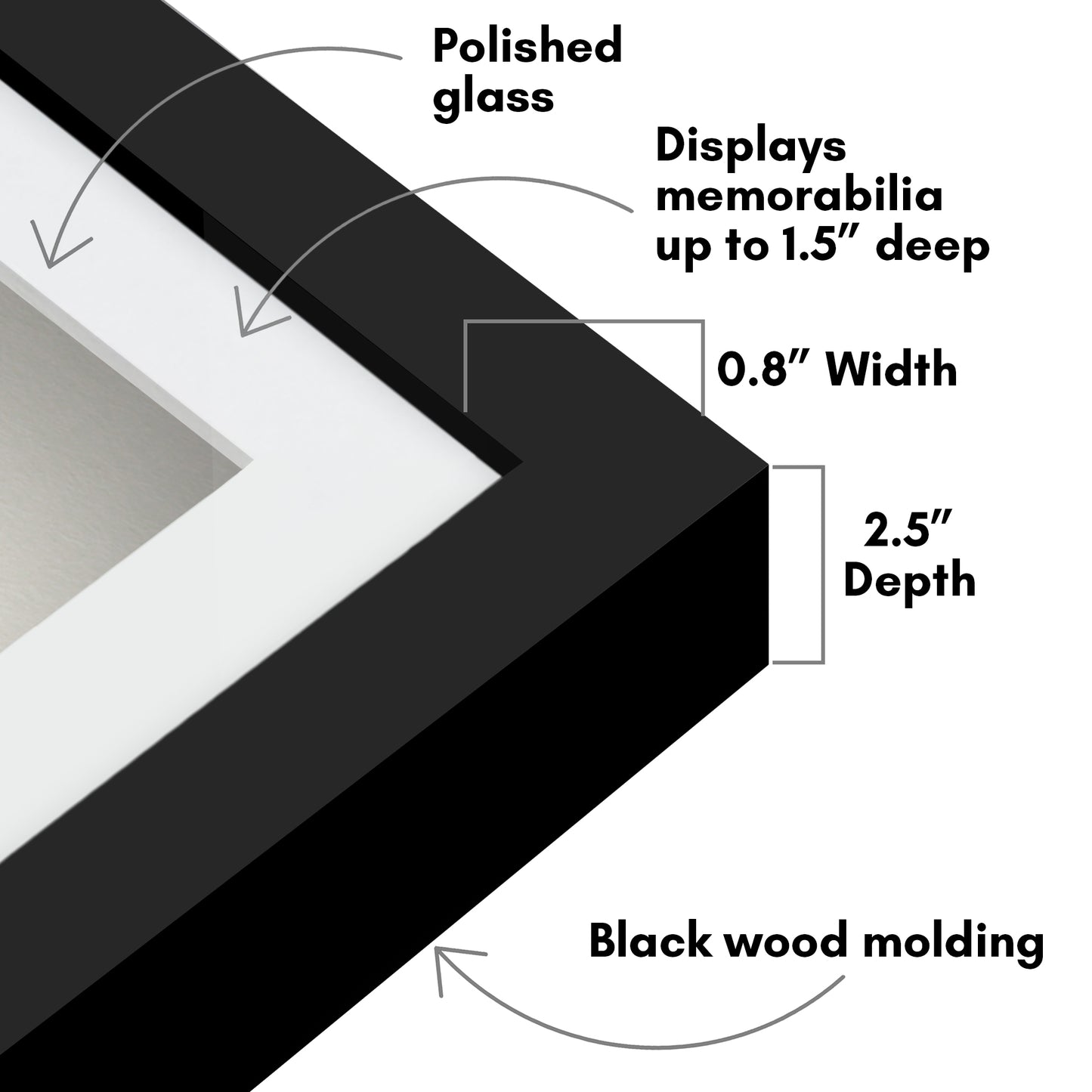 Shadow Box Keepsake Frame with Mat | Silhouette Collection