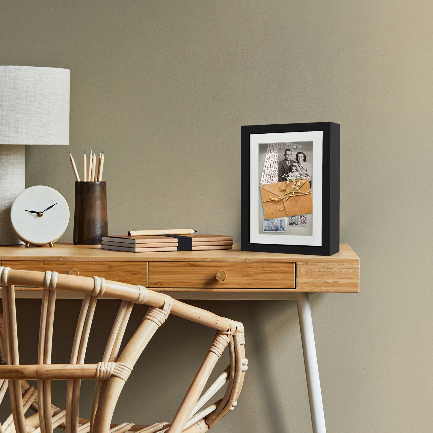 Shadow Box Keepsake Frame with Mat | Silhouette Collection