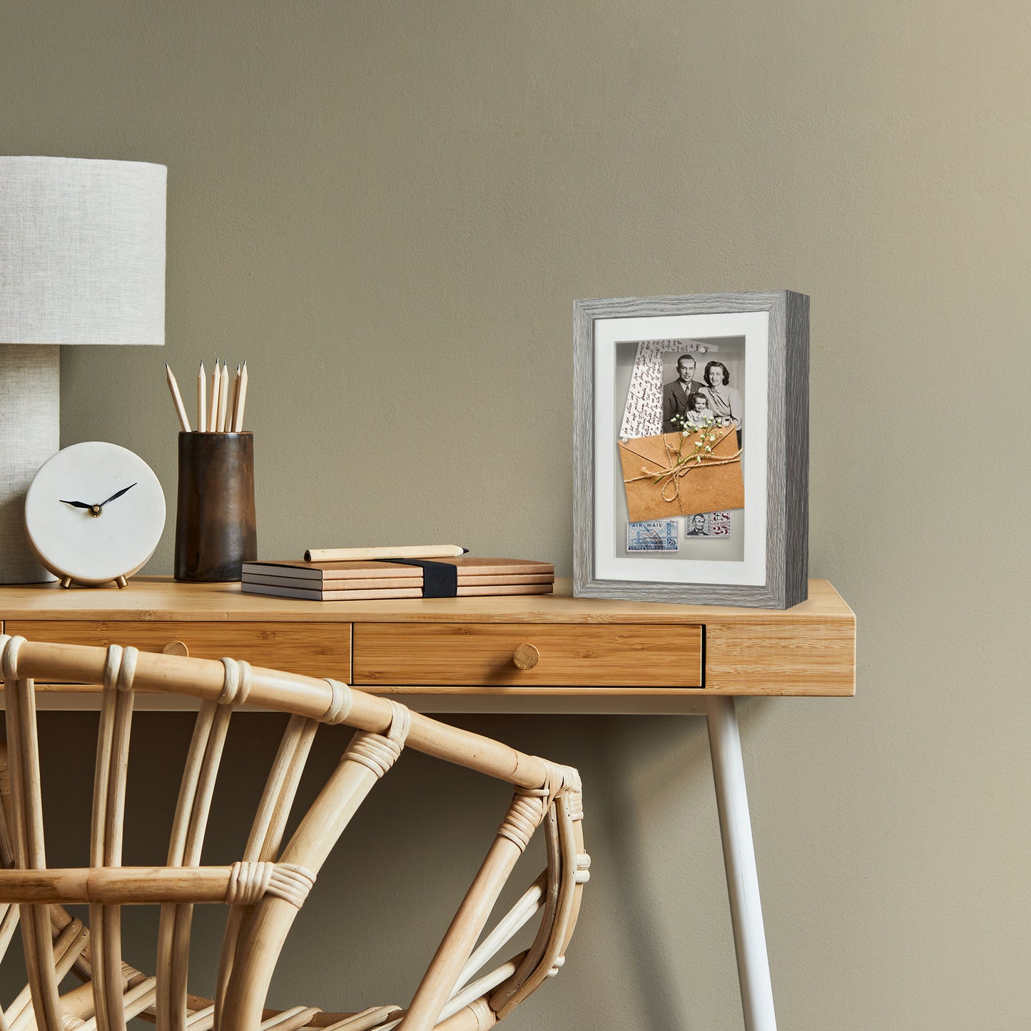Shadow Box Keepsake Frame with Mat | Silhouette Collection