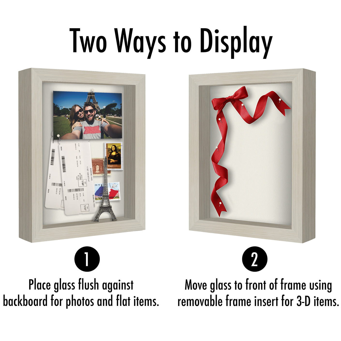 Shadow Box Keepsake Frame with Linen Back | Silhouette Collection