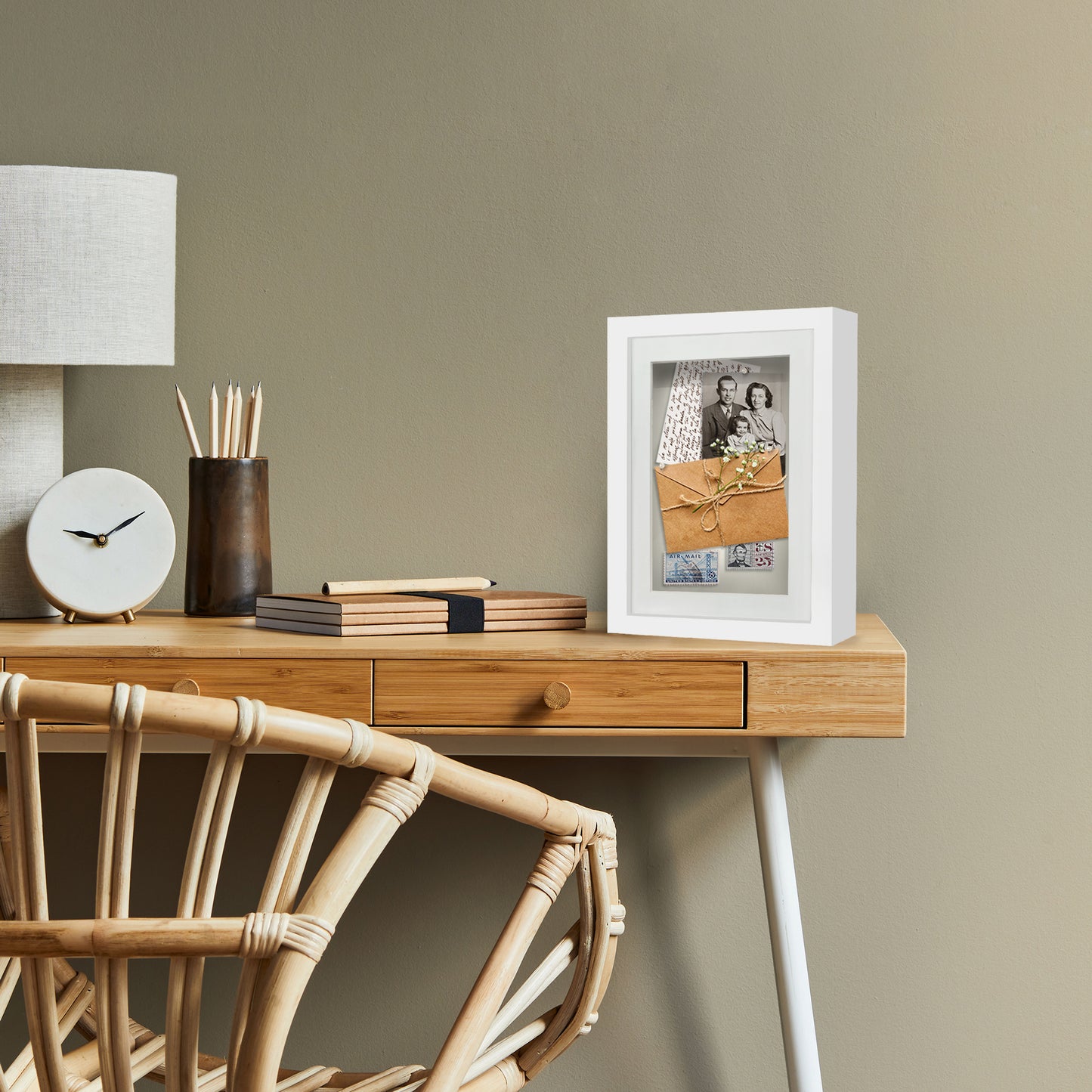 Shadow Box Keepsake Frame with Mat | Silhouette Collection
