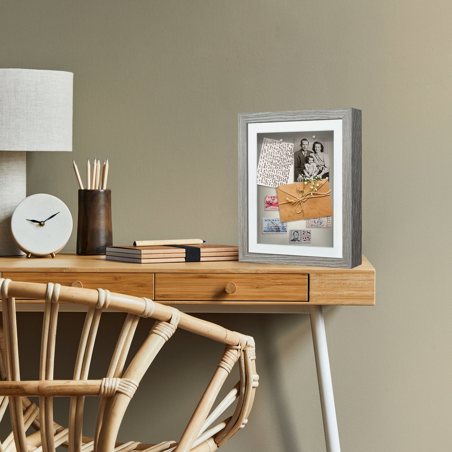 Shadow Box Keepsake Frame with Mat | Silhouette Collection