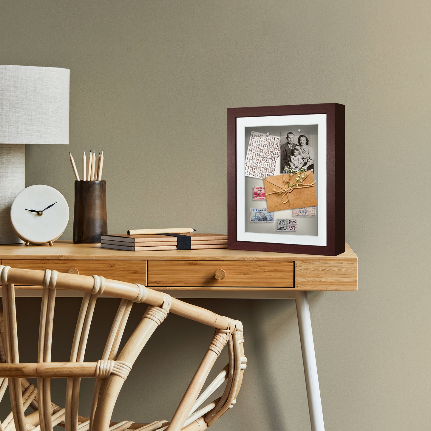 Shadow Box Keepsake Frame with Mat | Silhouette Collection