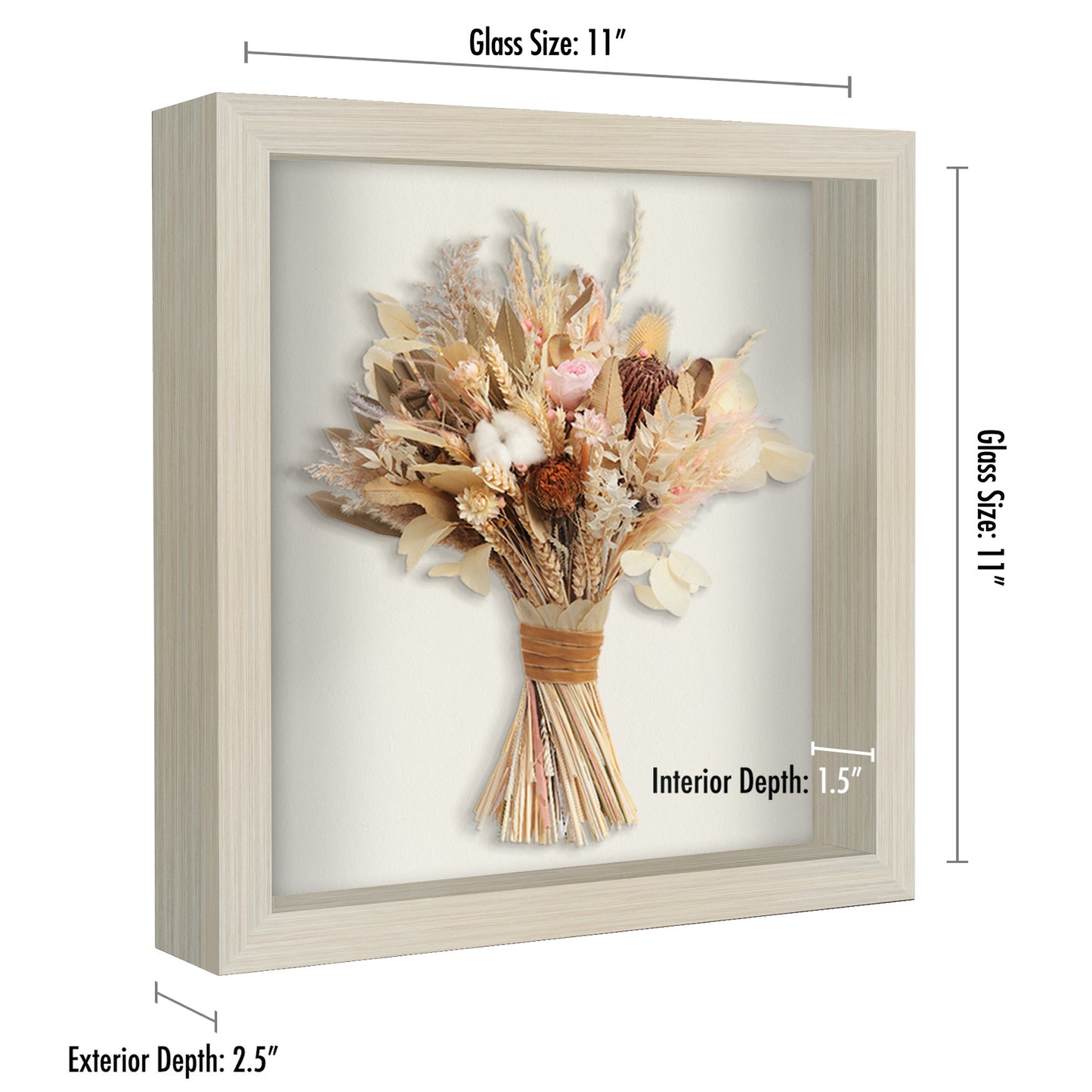 Shadow Box Keepsake Frame with Linen Back | Silhouette Collection