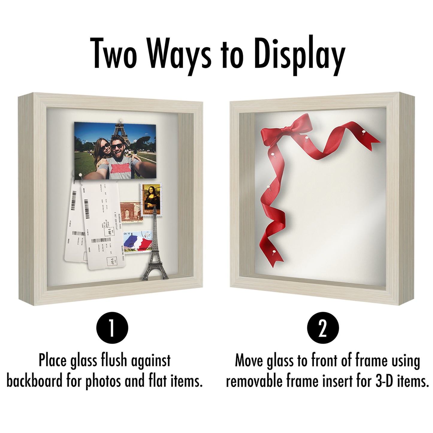 Shadow Box Keepsake Frame with Linen Back | Silhouette Collection