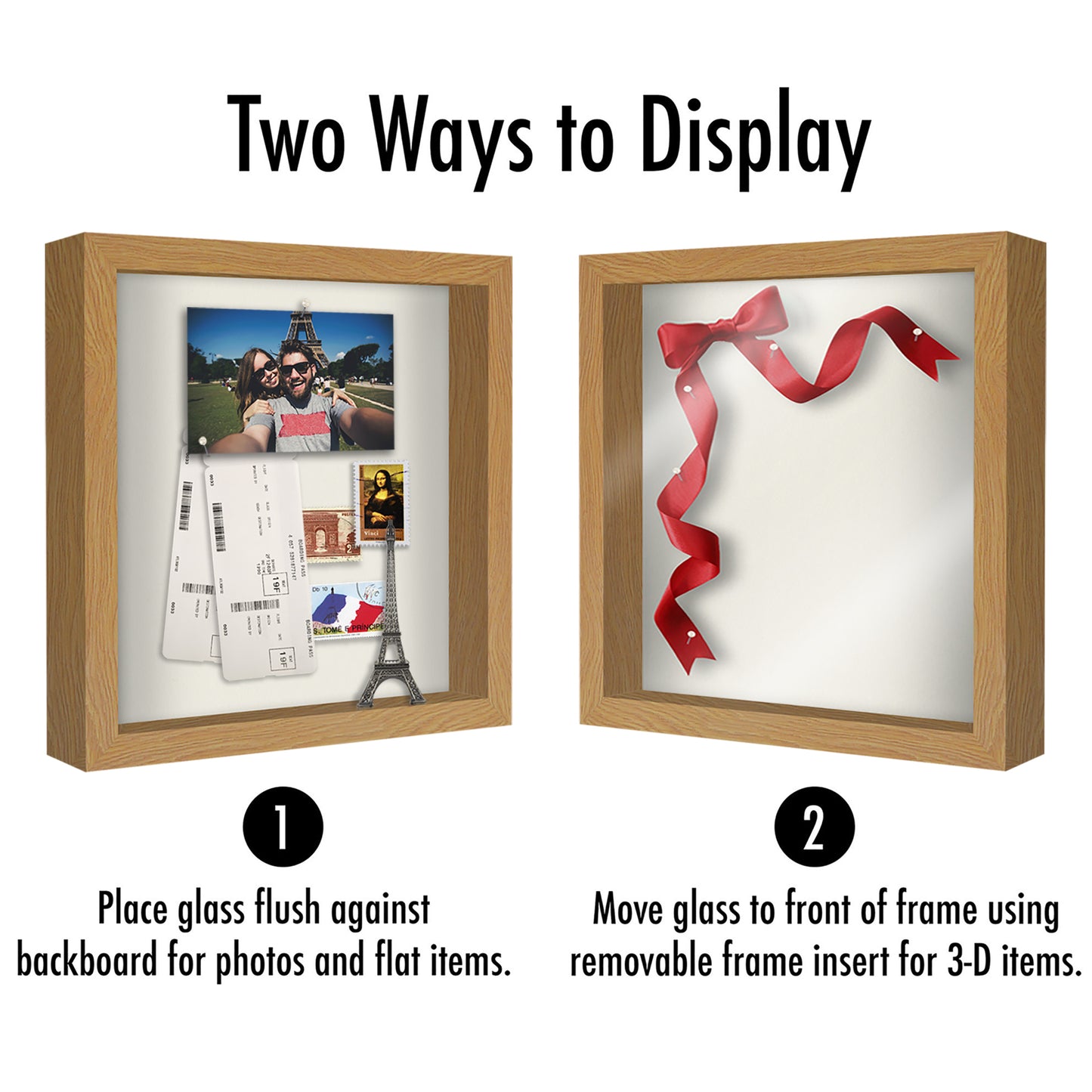 Shadow Box Keepsake Frame with Linen Back | Silhouette Collection