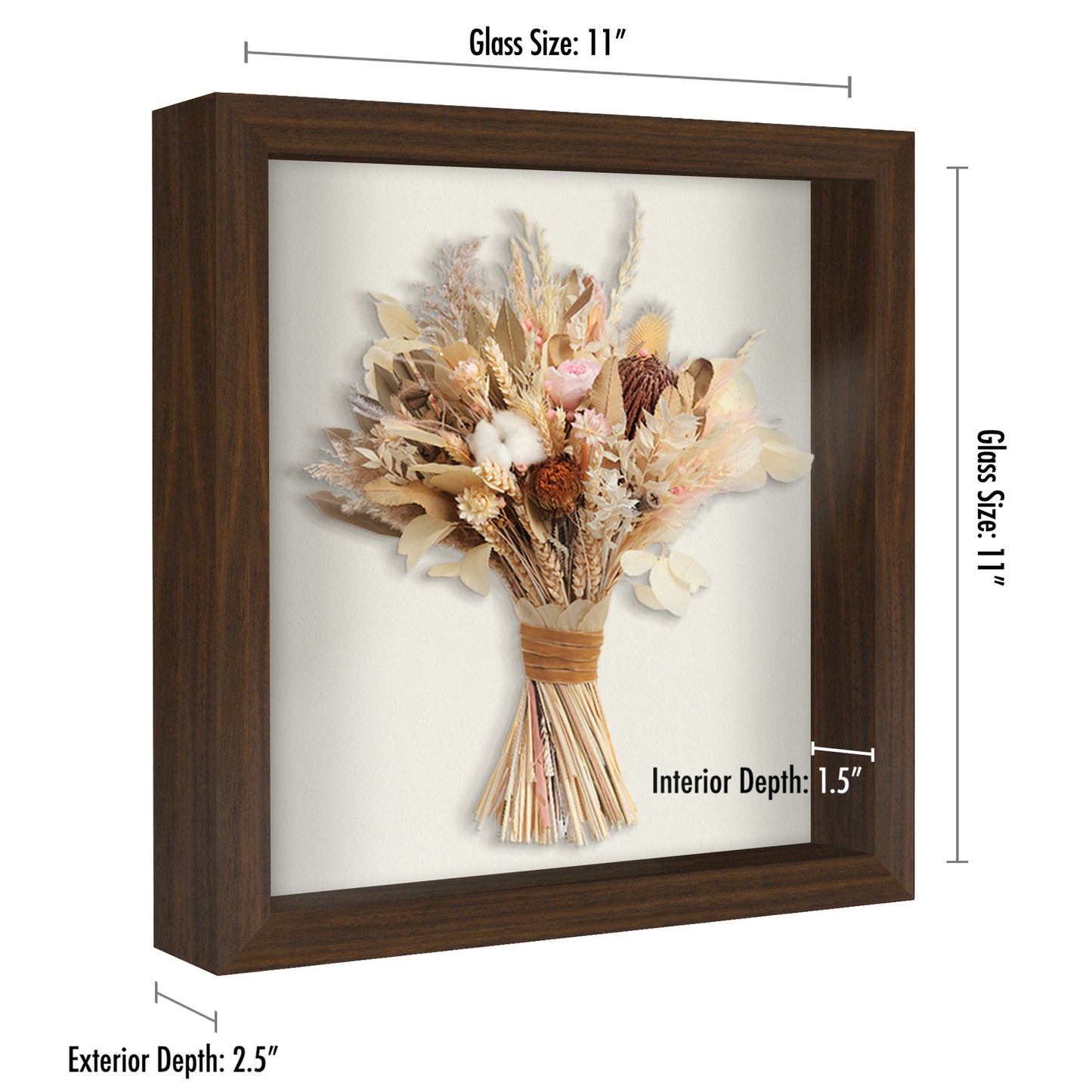 Shadow Box Keepsake Frame with Linen Back | Silhouette Collection