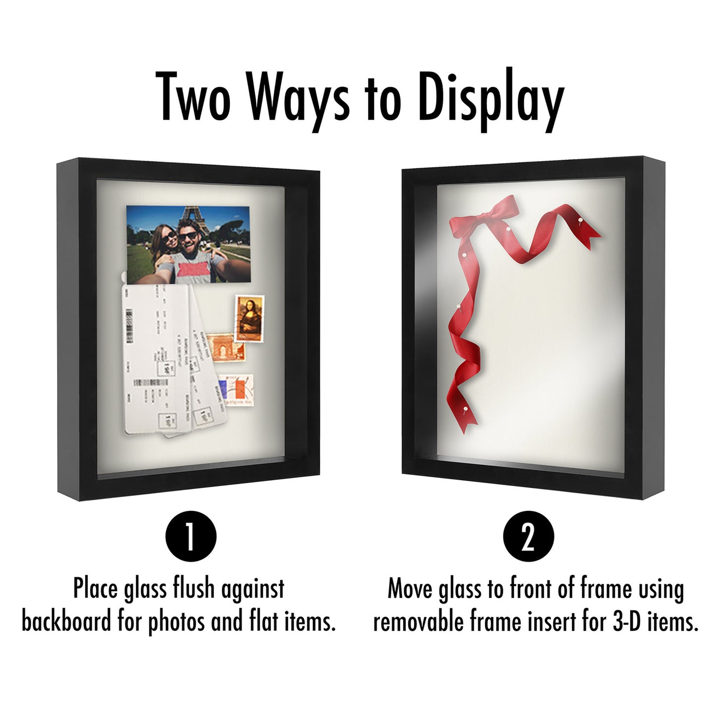 Set of 2 - Shadow Box Keepsake Frame | Silhouette Collection