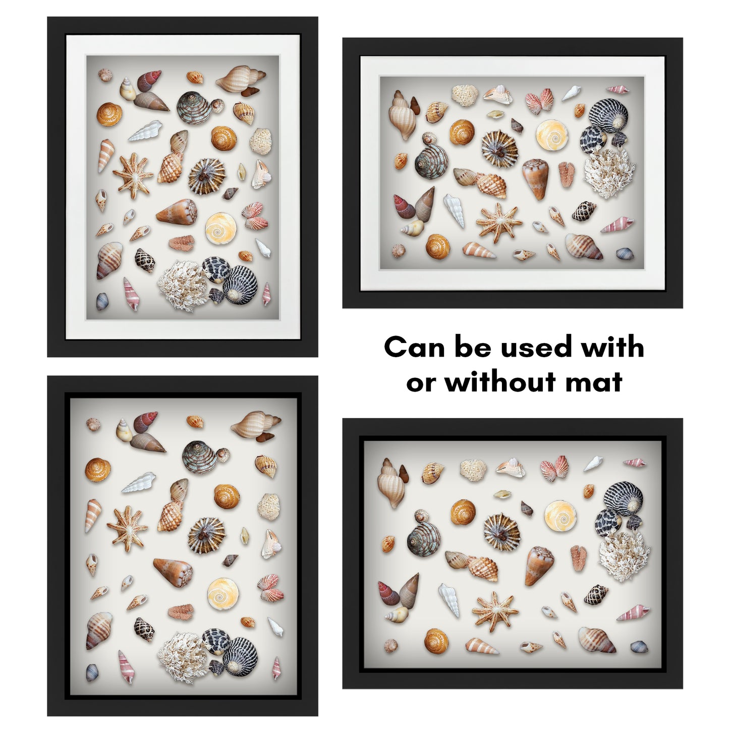 Shadow Box Keepsake Frame with Mat | Silhouette Collection