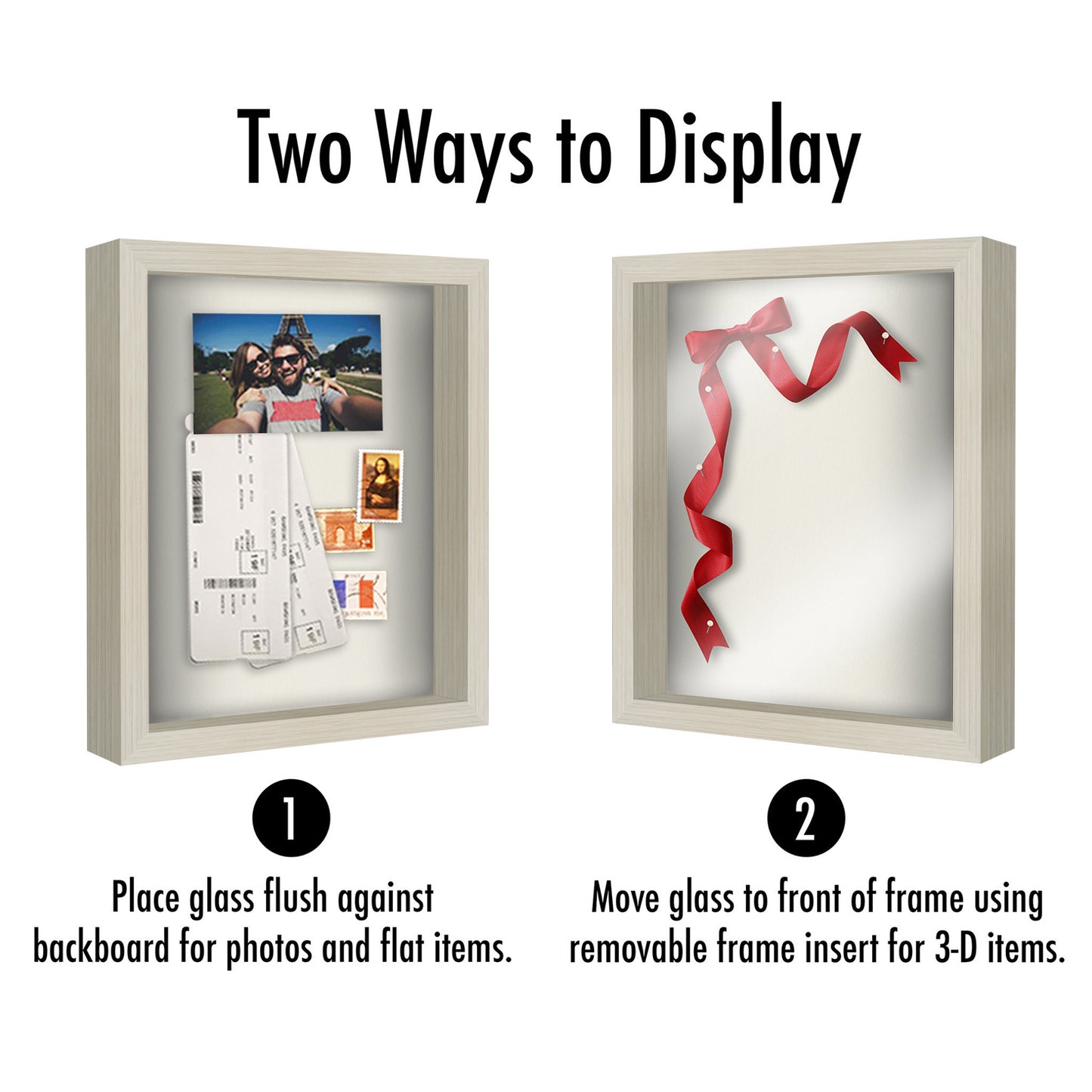 Shadow Box Keepsake Frame with Linen Back | Silhouette Collection