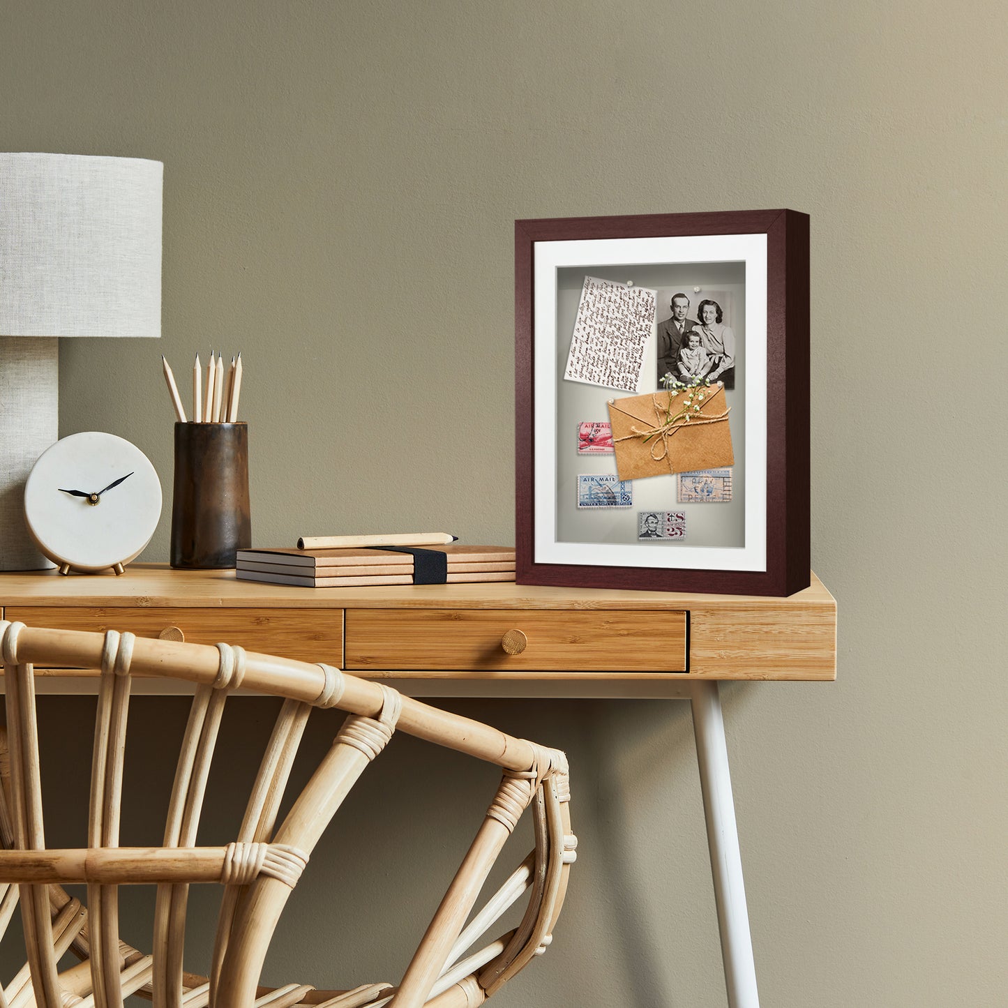 Shadow Box Keepsake Frame with Mat | Silhouette Collection