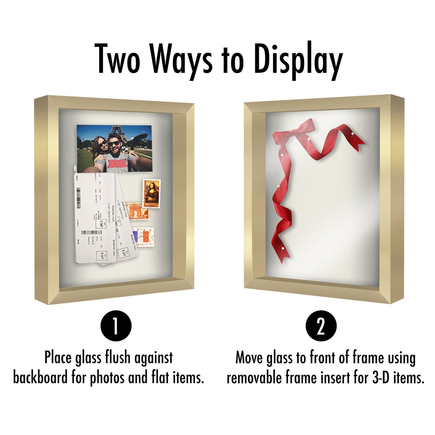 Shadow Box Keepsake Frame with Linen Back | Silhouette Collection