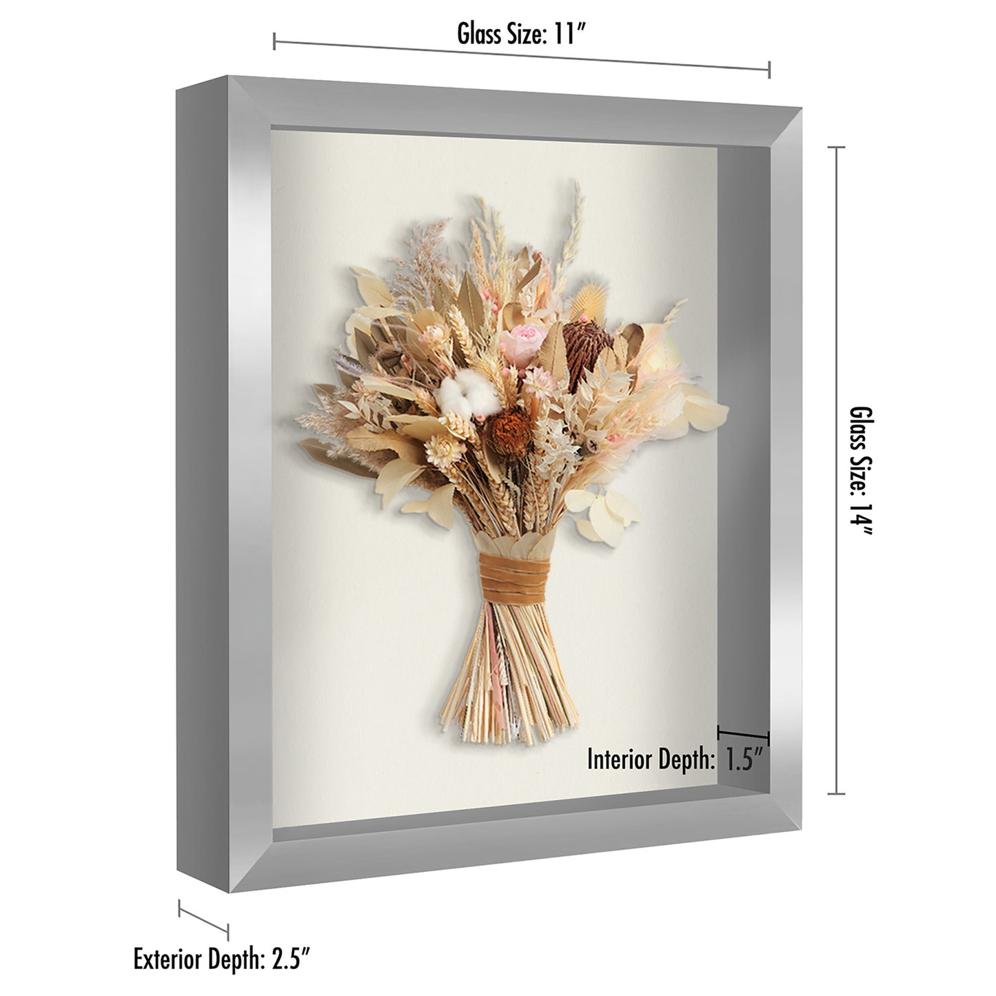 Shadow Box Keepsake Frame with Linen Back | Silhouette Collection