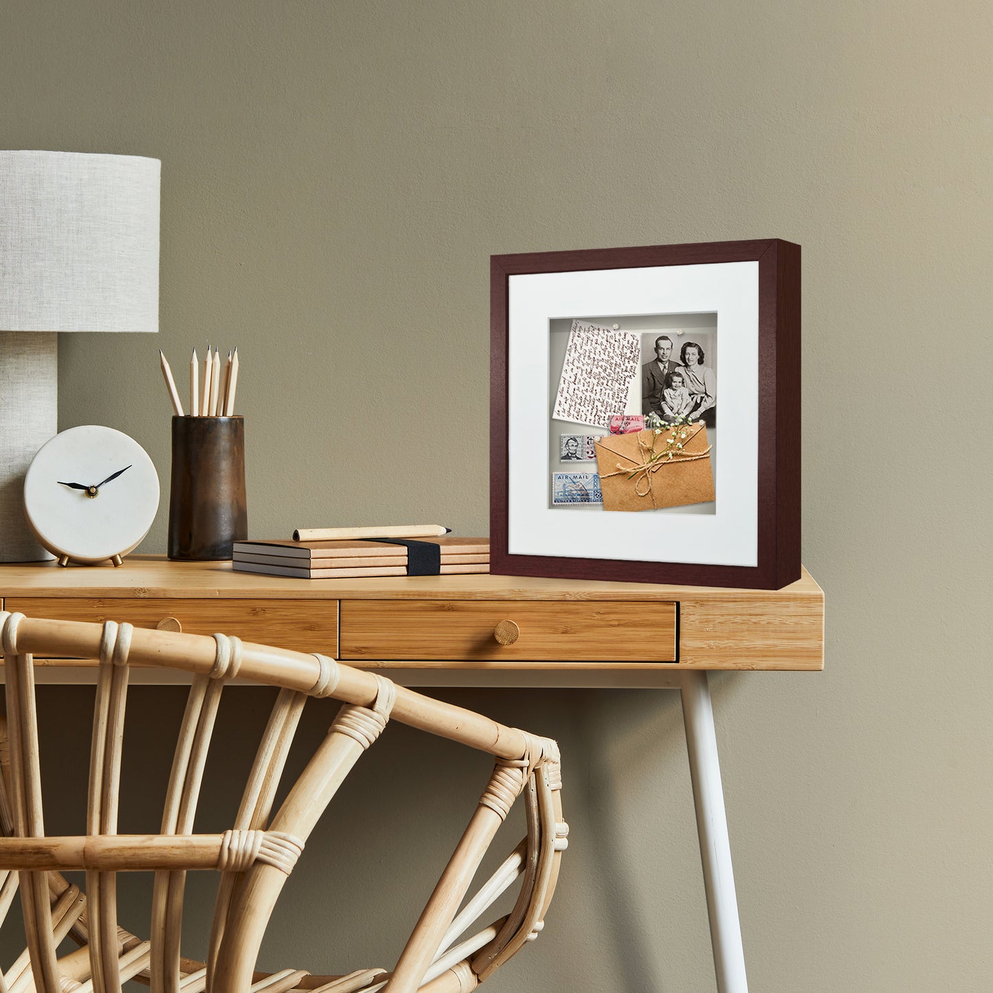 Shadow Box Keepsake Frame with Mat | Silhouette Collection