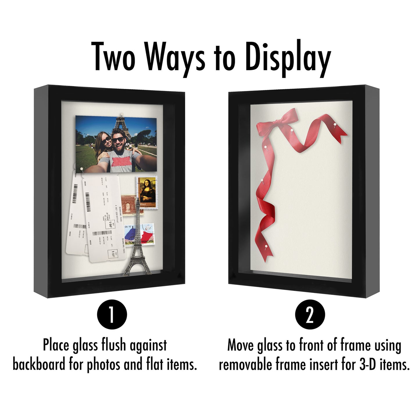 Set of 2 - Shadow Box Keepsake Frame | Silhouette Collection