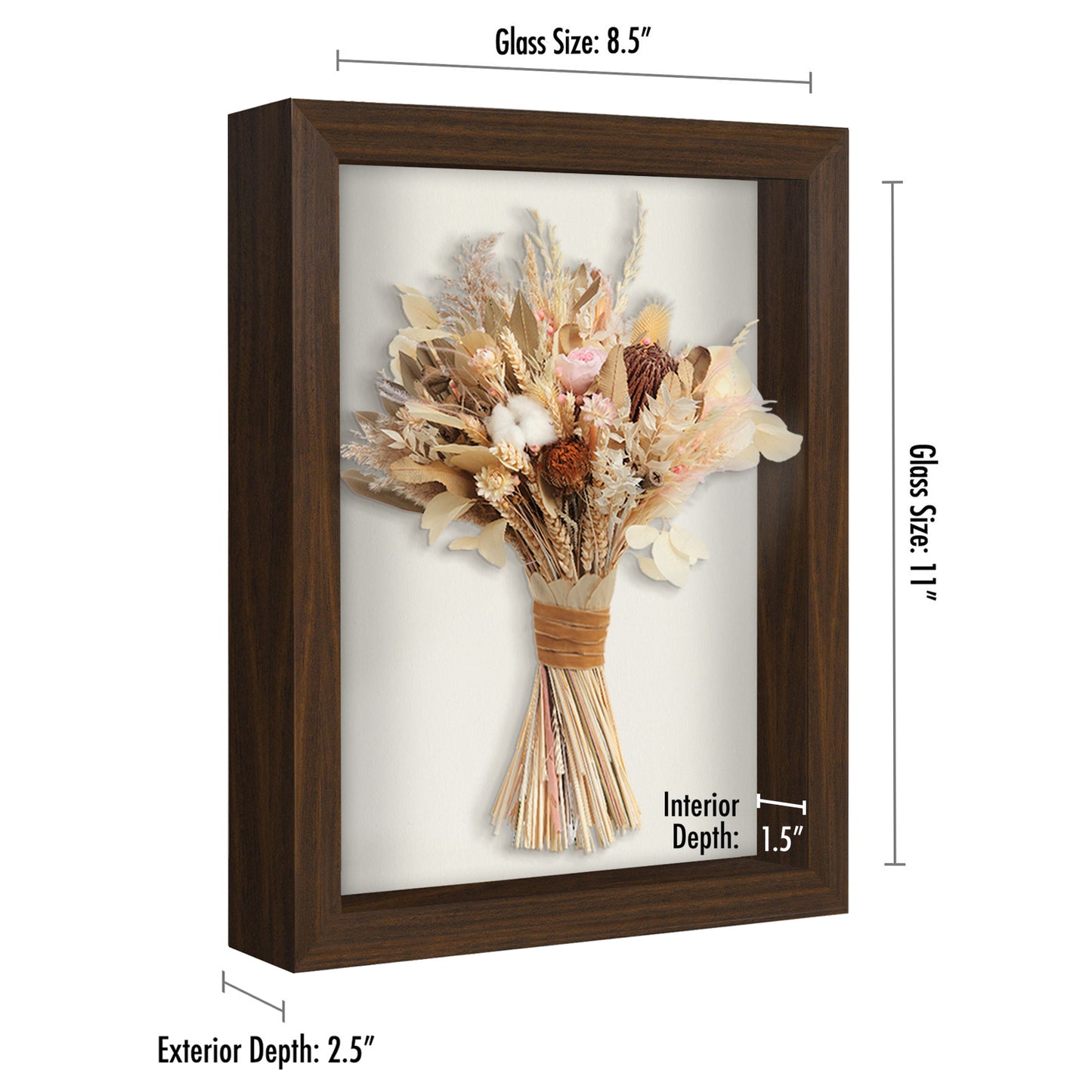 Shadow Box Keepsake Frame with Linen Back | Silhouette Collection