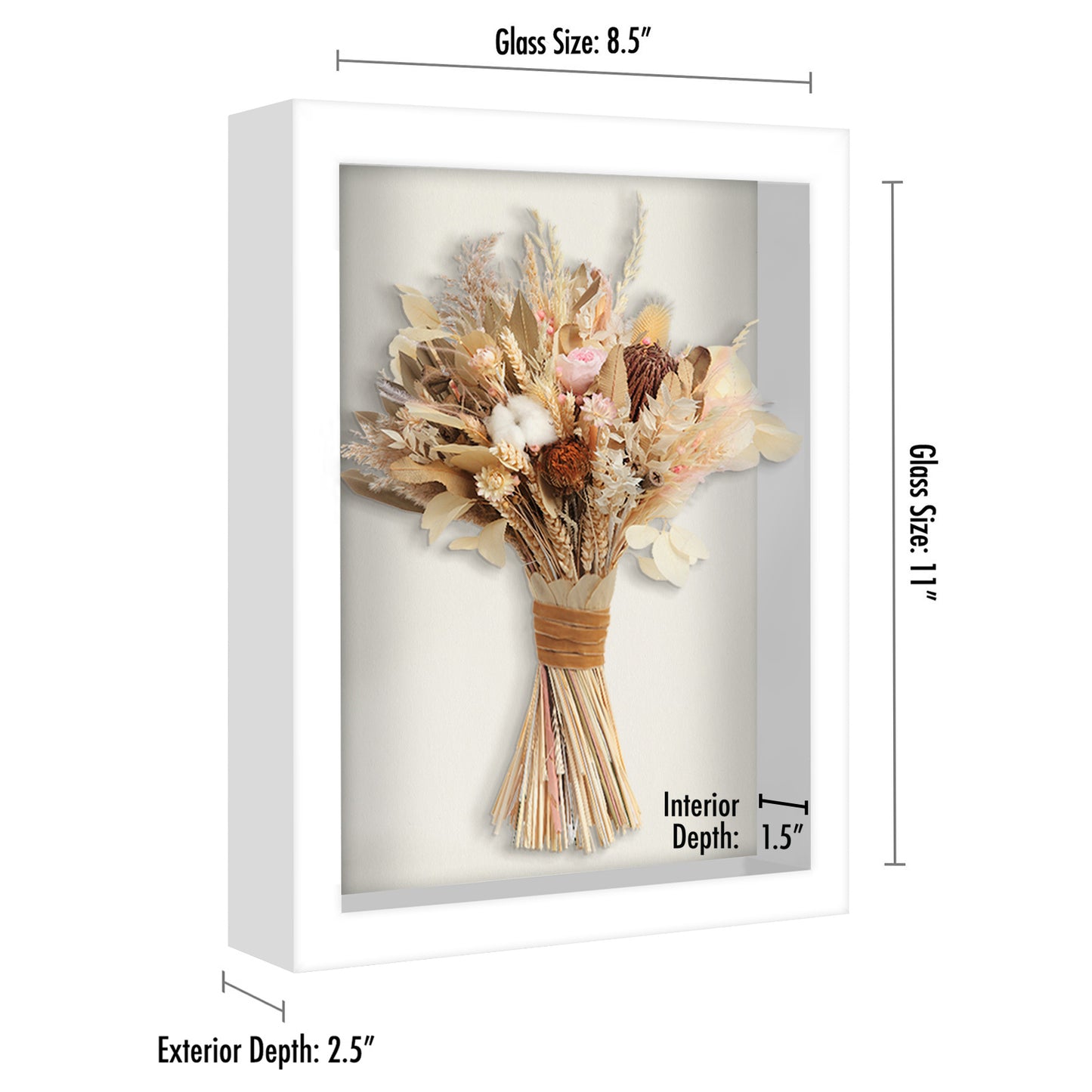 Shadow Box Keepsake Frame with Linen Back | Silhouette Collection