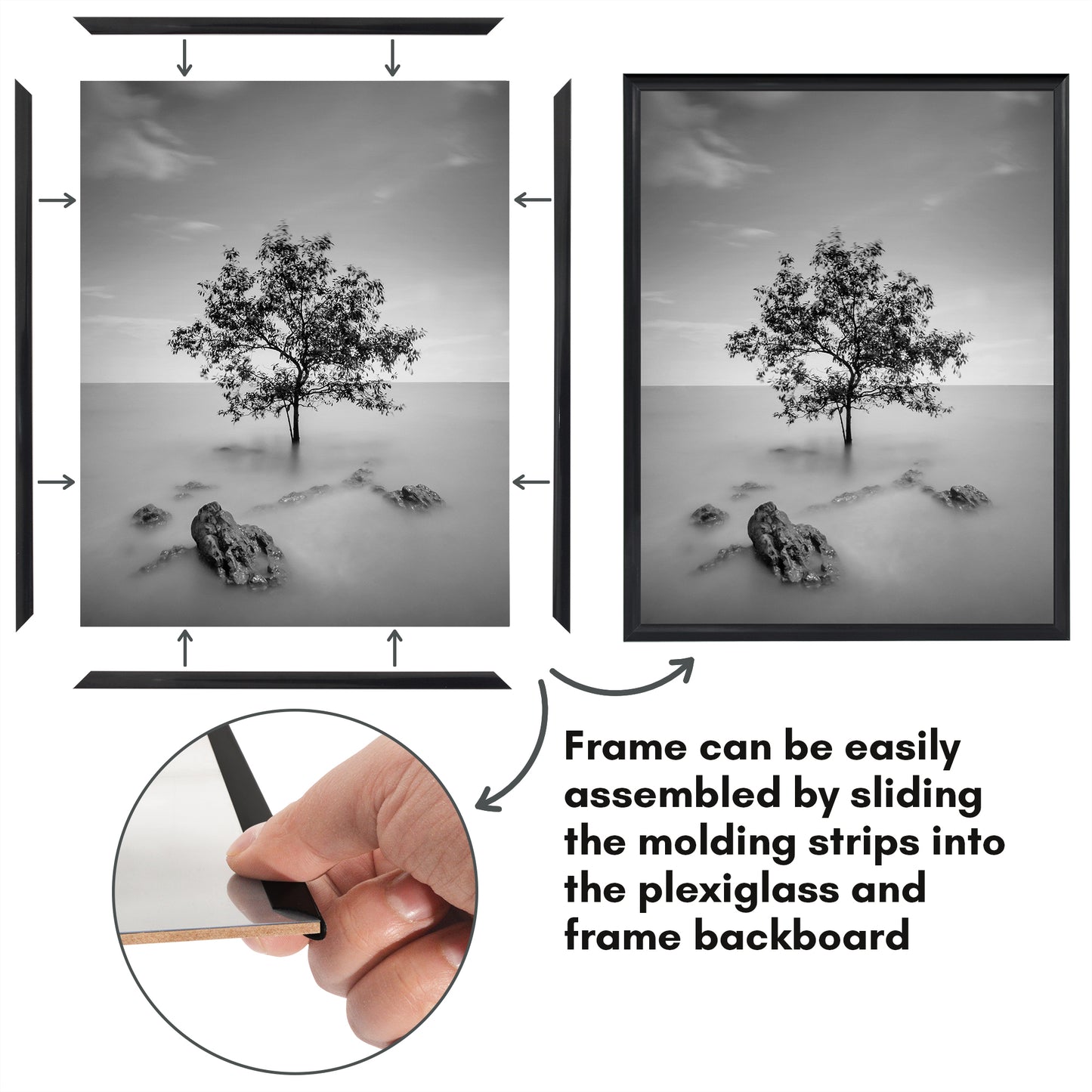 Slide-in Picture Frame with Buildable Molding | Fusion Collection