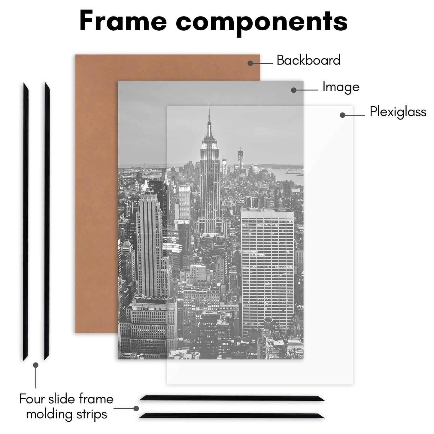 Slide-in Picture Frame with Buildable Molding | Fusion Collection